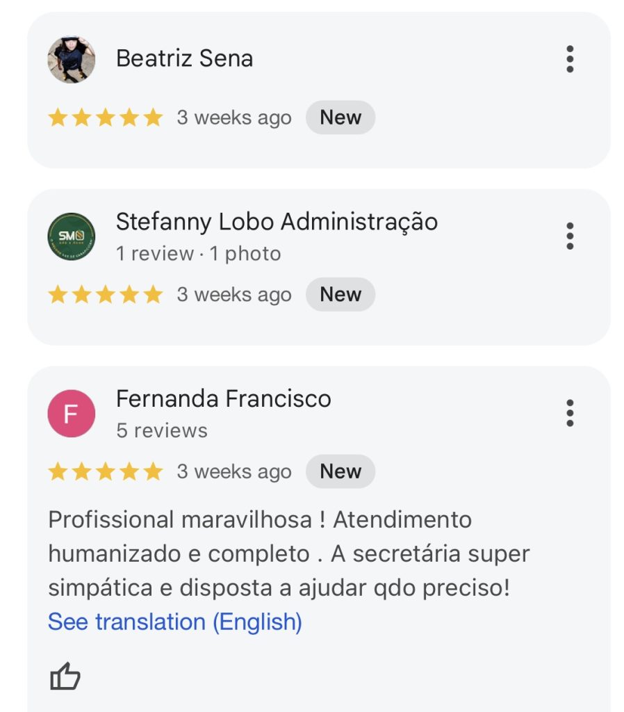 depoimentos de pacientes